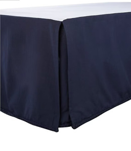 Sale- Studio D Bed Skirt Haley Twin Bedskirt - Cotton - Navy