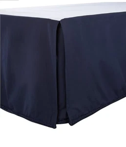 NEW- STUDIO D Bed Skirt Haley Twin Bedskirt - Cotton - Navy - Picture 1 of 5