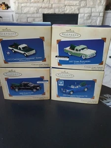 Lote De 4 Camiones Vintage Hallmark Keepsake Ornament Chevrolet Ford Gm  - Imagen 1 de 5