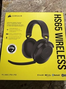 Corsair HS65 Wireless Gaming Headset LowLatency 2.4GHz, 7.1SurroundSound, Carbon - Picture 1 of 3