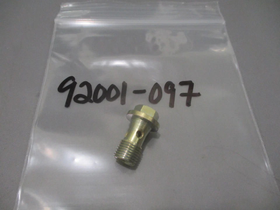 Parafuso Banjo NOS Kawasaki fabricante de equipamento original 1976-1979 KD175 1976-1978 KE175 1970 F5 92001-097 - Imagem 1 de 1