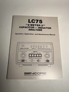 Analizador Inductor Condensador De Colección LC75 Z Medidor 2 Manuales Esquemáticos Papeles Sencore - Imagen 1 de 9