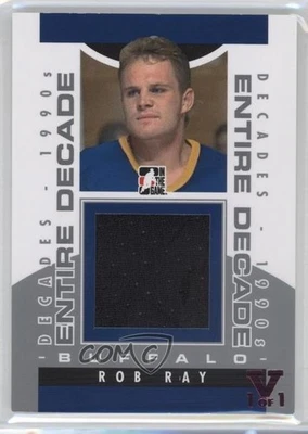 2013 ITG Decades 1990s Entire Decade Jersey Silver Vault Copper 1/1 Rob Ray 2a8 - Image 1 of 3