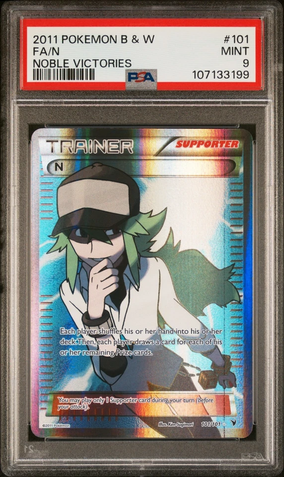 N 101/101 Full Art Supporter - Pokemon B&W Noble Victories PSA 9 - Image 1 of 2