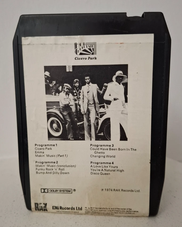8 TRACK TAPE - HOT CHOCOLATE  - CICERO PARK - 8 TRACK CARTRIDGE - Image 1 of 1
