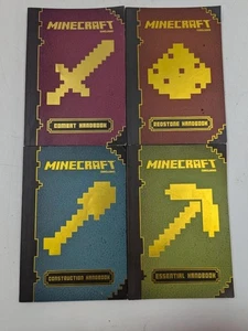 Minecraft Books Lot of 4 Redstone Construction Combat Essential Handbooks - Picture 1 of 6