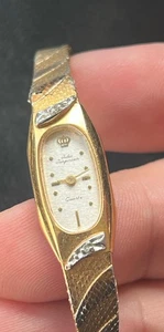 Vintage Jules Jurgensen Womens Quartz Wrist Watch w/ Diamonds Parts or Repair - Picture 1 of 5