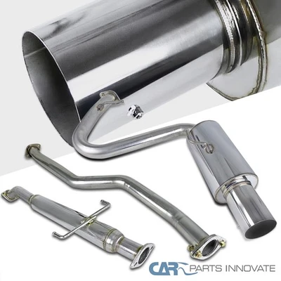 Fits 05-10 Scion tC Chrome Polished Stainless Steel Catback Exhaust Muffler Foto 1 de 4