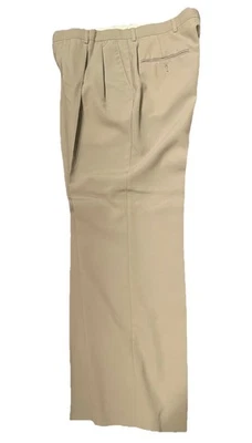 Calça social masculina Haggar 34x29 clássica plissada poliéster lã lavável - Imagem 1 de 4