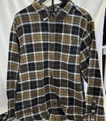 Camisa de Franela Orgánica Hurley Portland - Nueva con Etiquetas Para Hombres XL Multi Cuadros  Foto 1 de 4