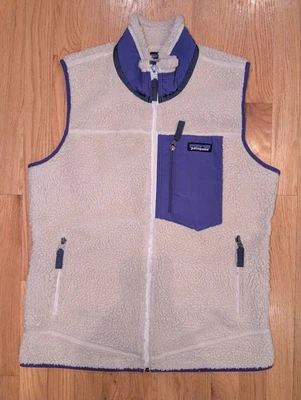 Patagonia Vest Womens M Retro X Deep Pile Fleece Oatmeal Full Zip Outdoor 23082 - Image 1 of 4