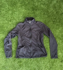 Nike Fleece Zip-Up Hoodie Size Large Girls Jacket Black - Picture 1 of 7