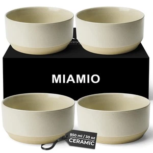 – Bowl Set of 4 / Ceramic Bowl Set (30 oz) for Pasta, Ramen, Cereal, Salad – ... - Picture 1 of 6