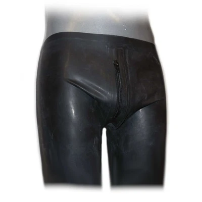 Latex Boxer short mit Reißverschluss und Analkondom 0,4  (M) - Bild 1 von 4