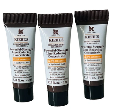 KIEHL’S SUERO REDUCTOR DE VITAMINA C LÍNEA POTENTE-FUERZA (0,17 OZ/5 ML) 3X PIEZAS NUEVO Foto 1 de 4