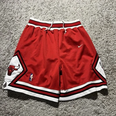 Vintage Chicago Bulls Jordan Nike Authentic Game Shorts NBA 1990s Size 32 Red - Image 1 of 4