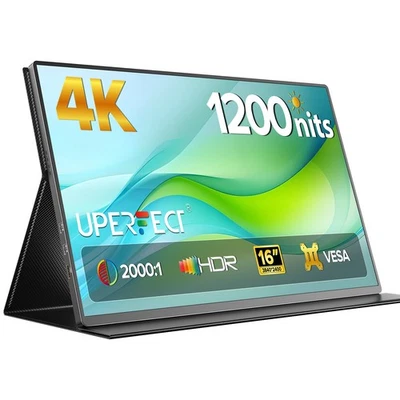 UPPERFECT 3840x2400 Gaming Monitor 4K Portabler 16 Zoll PC Bildschirm Freesync - Bild 1 von 4