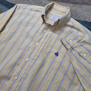 Herren Brooks Brothers Oberhemd S gelb geknöpft Baumwolle - Bild 1 von 7