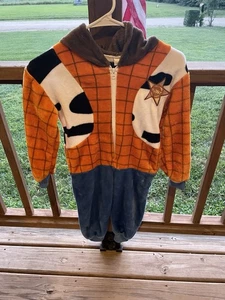 Costume pigiama Toy Story (ispirato) ragazzo pile tema cowboy zip davanti -posteriore morbido - Foto 1 di 16