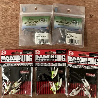 Damiki Rig Plantilla Pesca Lote De 3 Nuevos 3/8oz 2/0 Gancho + Plantilla De Fútbol 3/8 Y 1/2 Foto 1 de 4