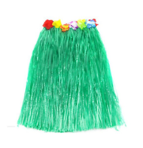 60 / 80cm Long Hawaiian Beach Party Grass Skirt Hula Flower Festival Fancy Dress