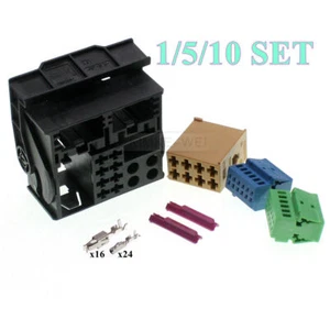 40 Pin/Way Quadlock Radio Head Unit Connector Plug Kit for VW Audi Seat Skoda - Picture 1 of 5