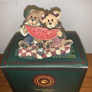 Boyds The Bearstone Collection 227749 Buster and Melonie Sweet Memories 2000 - Picture 1 of 4
