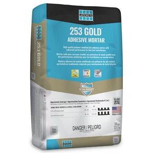 LATICRETE 253 Gold Cementitious Thin-Set Powder 50 Lb. Bag Grey - Picture 1 of 2