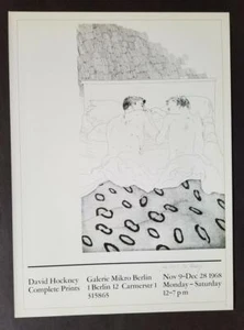 David Hockney " Two Boys Aged 23 or 24" Poster Print offset Lithograph 1987 - Picture 1 of 1