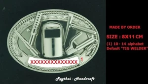 (8X11 cm) MADE BY ORDER MEN BELT BUCKLE HANDMADE STAINLESS STEEL TIG WELDER 1 - Picture 1 of 7