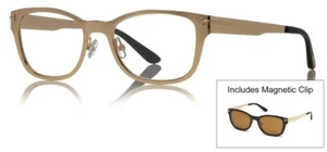 Gafas doradas Tom Ford 5474 32E + clip marrón TF5474-32E 53 mm - Imagen 1 de 4