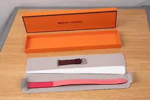 Apple Watch Hermès 41mm 40mm 38mm Double Tour Bordeaux Rose Extreme Rose Azalle - Picture 1 of 9