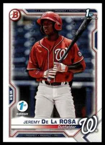 Jeremy De La Rosa 2021 Bowman 1st Edition#BFE-25 - Picture 1 of 2