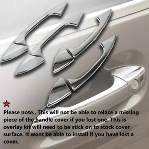 Gloss Chrome Silver Door Handle HALF Overlay Cover Fits 07-13 W221 S550 S63 S65 - Picture 1 of 7