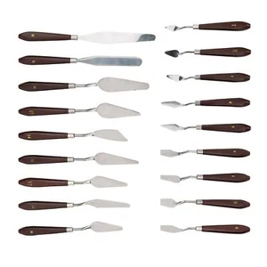 18Pcs Paint Scraper Knife Plastic Handle Oil Painting Tool Craft Art Accessory - Picture 1 of 22