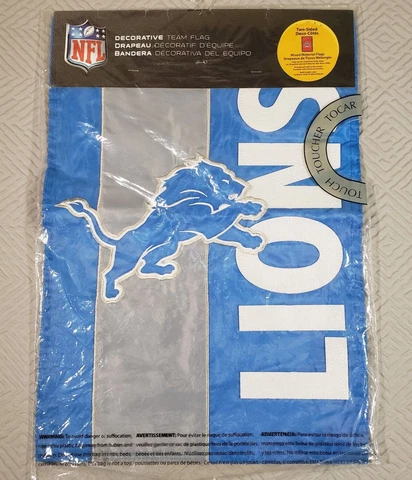 Detroit Lions NFL Embellish Garden Flag 18" x 12.5" Outdoor 2 Sided Cover