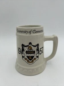 Vintage 1957 University of Connecticut UCONN Ceramic Stein Mug Cup Nassau China - Picture 1 of 8
