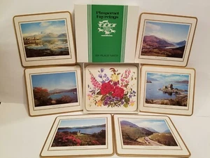 Pimpernel Tischsets 513 Road to the Isles Code 04 46 Korkrücken 7er Set Vintage - Bild 1 von 11