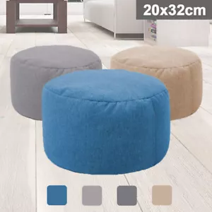 Samt Sitzsack Fußhocker Abdeckung Fußstütze Rund Stuhl Beanbags Sofa Lounger - Bild 1 von 15