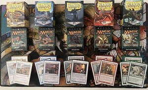 Magic The Gathering - Core Set of Five 8th Edition Theme Decks - Sleeved - MTG