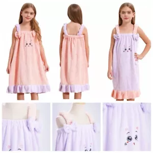 Accappatoio bagno avvolgente per bambini ragazze asciugamano accappatoio doccia bellissimo copricostume spa - Foto 1 di 27