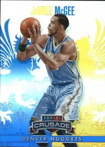 2013-14 Panini Crusade Insert Blue Nuggets Basketball Card #6 JaVale McGee