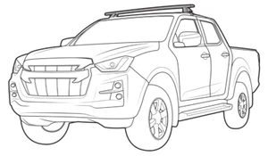 Genuine Isuzu D-MAX DMAX MY21 2021 Onwards Roof Rack Cross Bar Front Single (1X) - Picture 1 of 4