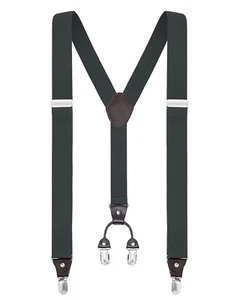 Buyless Fashion Suspenders for Men 48 Elastic Adjustable Straps 1 1/4 - Y Shape - Picture 1 of 133