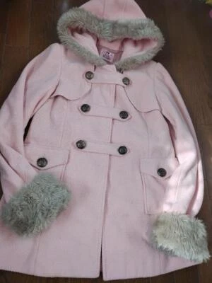 Ank Rouge Fluffy Fur Duffel Coat M Size Salmon Pink - Image 1 of 4