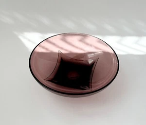 Hazel Atlas Glass Vintage Amethyst Round Large Glass Bowl - Picture 1 of 6