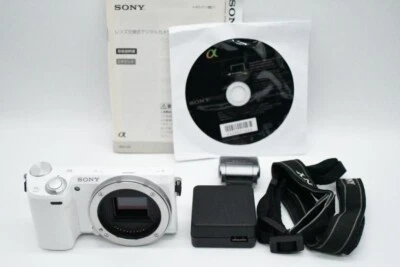 【Shot 2939】Sony Alpha NEX-5R Mirrorless Camera White Body With Accessory From JP - Image 1 of 4