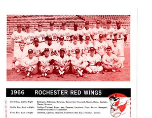 1966 ROCHESTER RED WINGS TEAM 8X10 PHOTO BELANGER MAY BASEBALL NEW YORK - Picture 1 of 1