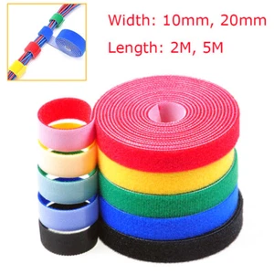 Self Adhesive HOOK and LOOP Fastener Tape Sticky Back 5 Color Fastening Straps - Picture 1 of 12