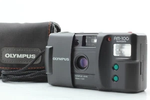 [N COMO NUEVO] Cámara fotográfica Olympus AM-100 cuarzo fecha QD negra apuntar y disparar 35 mm 602 - Imagen 1 de 11